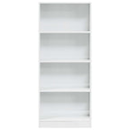 vidaXL Bücherregal Hochglanz-Weiß 60x24x143 cm Holzwerkstoff