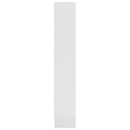 vidaXL Bücherregal Hochglanz-Weiß 60x24x143 cm Holzwerkstoff