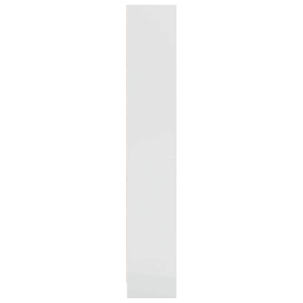 vidaXL Bücherregal Hochglanz-Weiß 60x24x143 cm Holzwerkstoff