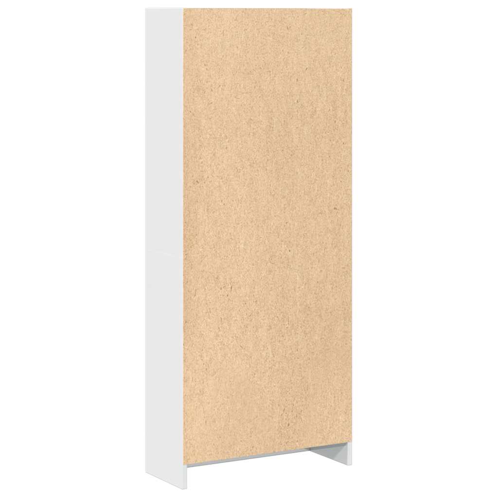 vidaXL Bücherregal Hochglanz-Weiß 60x24x143 cm Holzwerkstoff