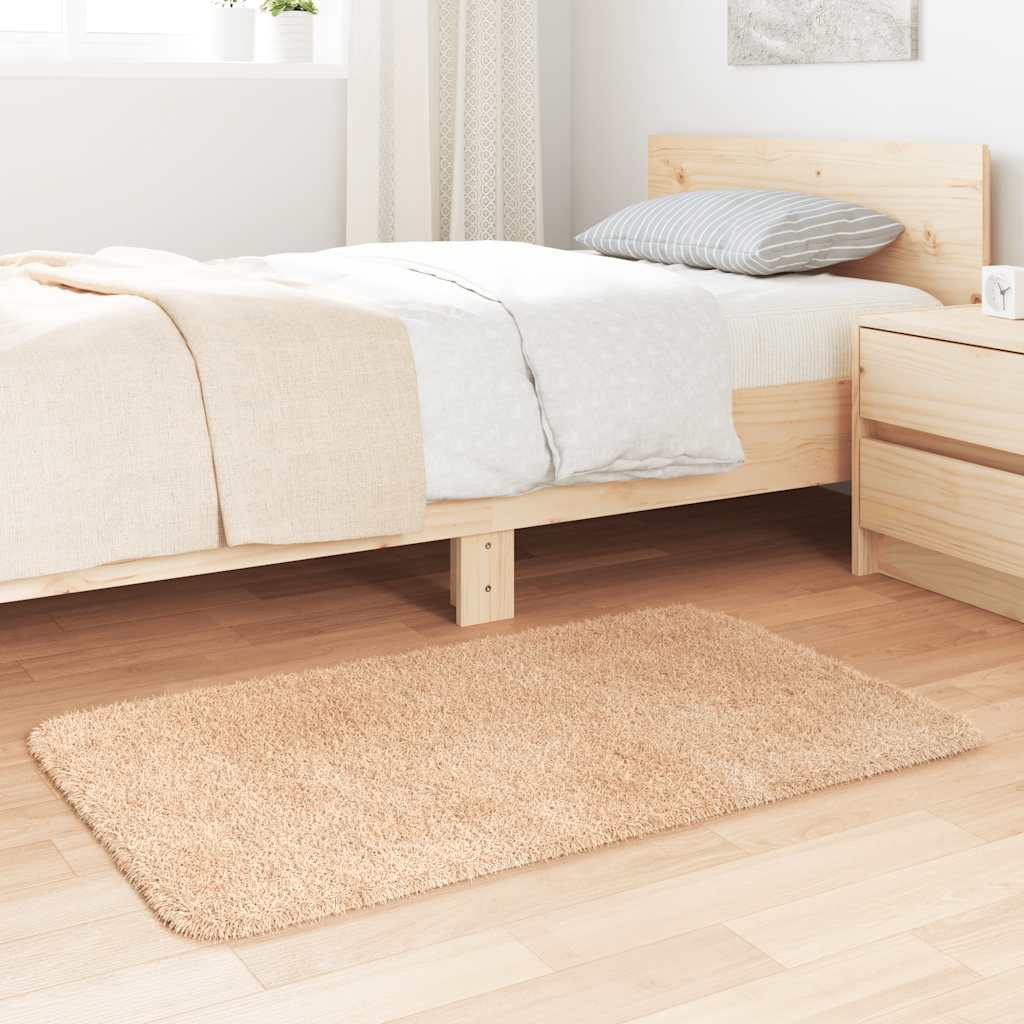 vidaXL Teppich Shaggy Hochflor NAVARRA Beige 60x100 cm Polyester