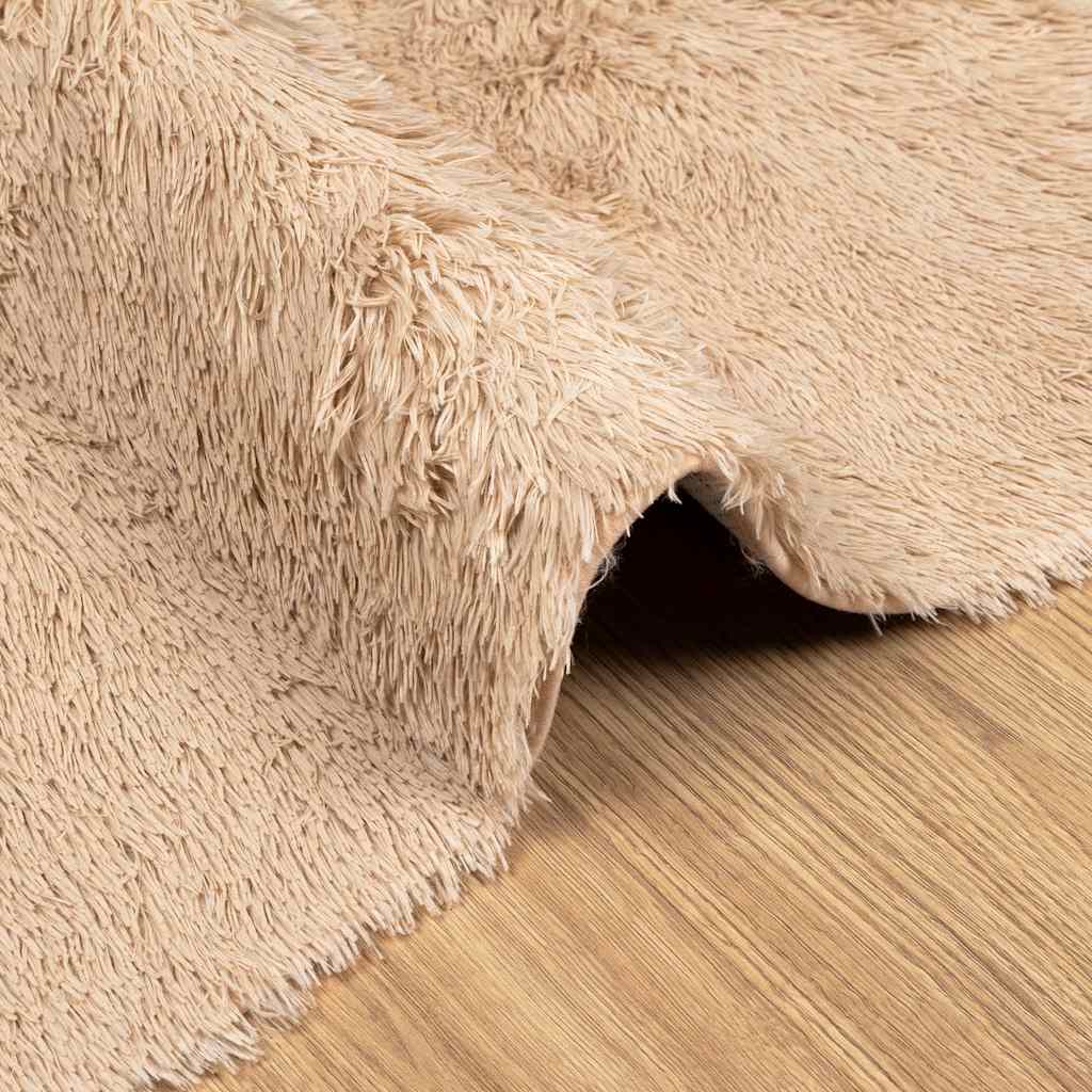vidaXL Teppich Shaggy Hochflor NAVARRA Beige 60x100 cm Polyester
