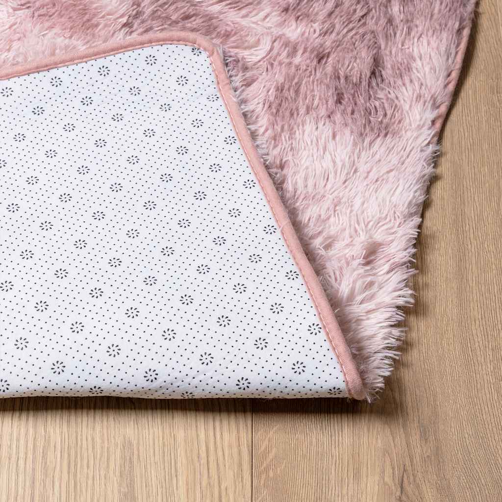 vidaXL Teppich Shaggy Hochflor NAVARRA Altrosa 60x100 cm Polyester