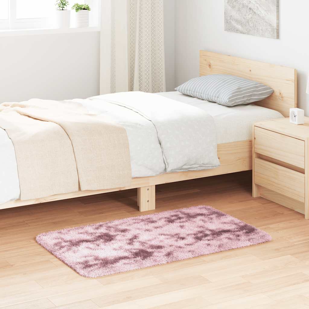 vidaXL Teppich Shaggy Hochflor NAVARRA Altrosa 60x100 cm Polyester