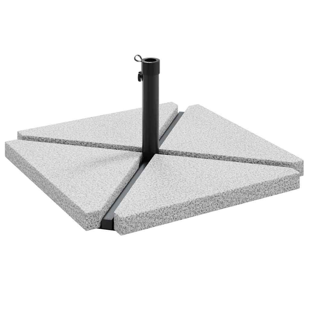 vidaXL 5-tlg. Sonnenschirmständer-Set Granit und Stahl