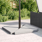 vidaXL 5-tlg. Sonnenschirmständer-Set Granit und Stahl