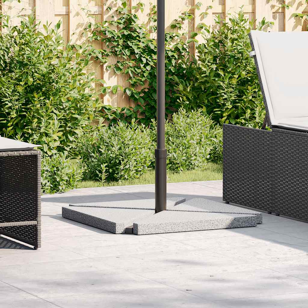 vidaXL 5-tlg. Sonnenschirmständer-Set Granit und Stahl