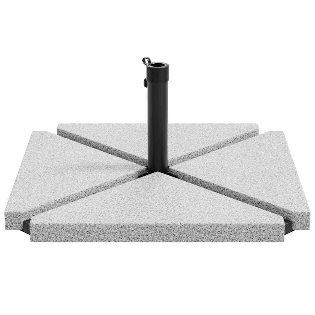 vidaXL 5-tlg. Sonnenschirmständer-Set Granit und Stahl