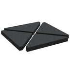 vidaXL Schirm-Gewichtsplatten 4 Stk. Schwarz Granit Dreieckig 14 kg