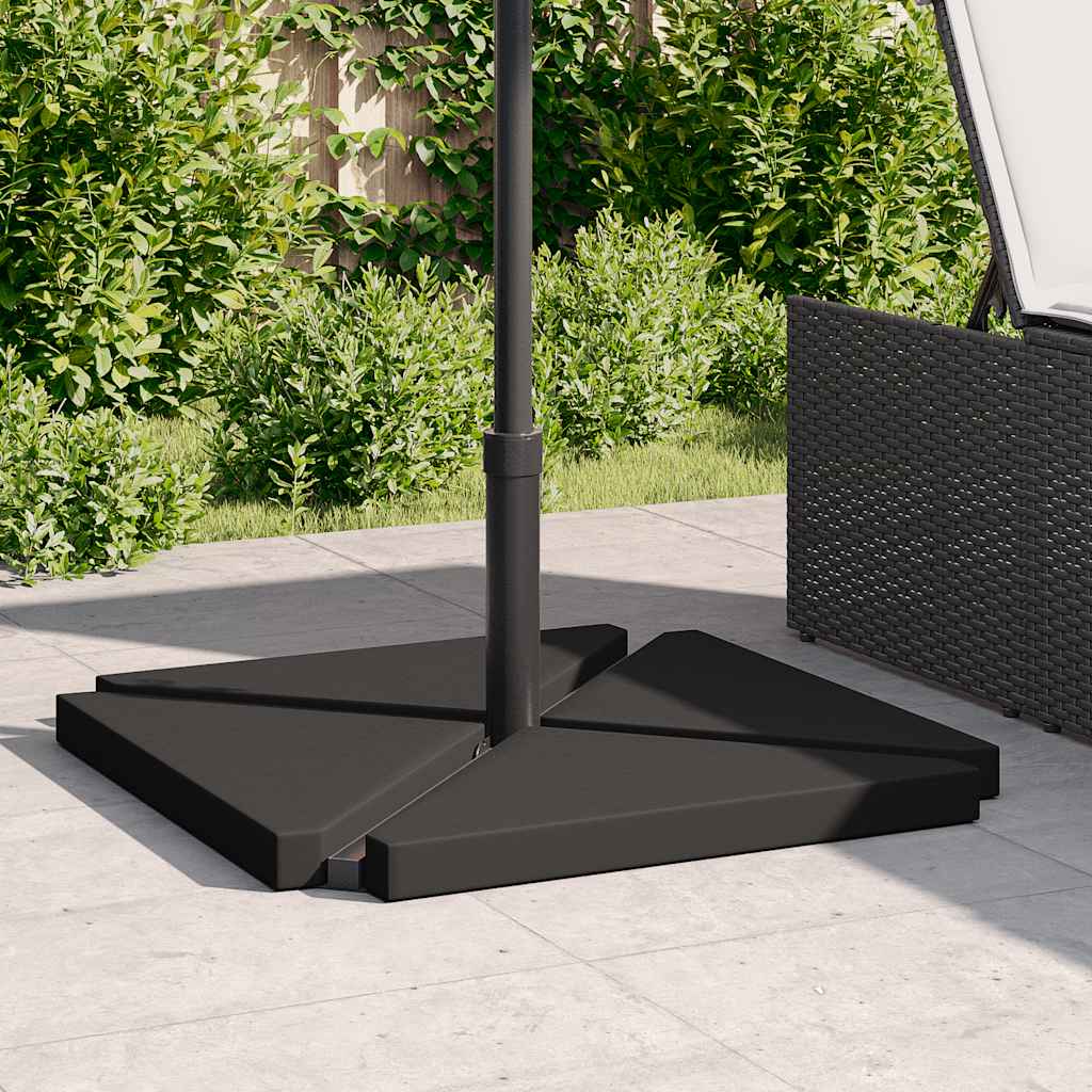 vidaXL Schirm-Gewichtsplatten 4 Stk. Schwarz Granit Dreieckig 14 kg