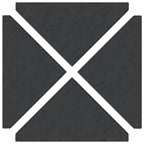vidaXL Schirm-Gewichtsplatten 4 Stk. Schwarz Granit Dreieckig 14 kg