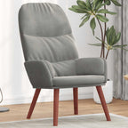 vidaXL Relaxsessel Hellgrau Samt