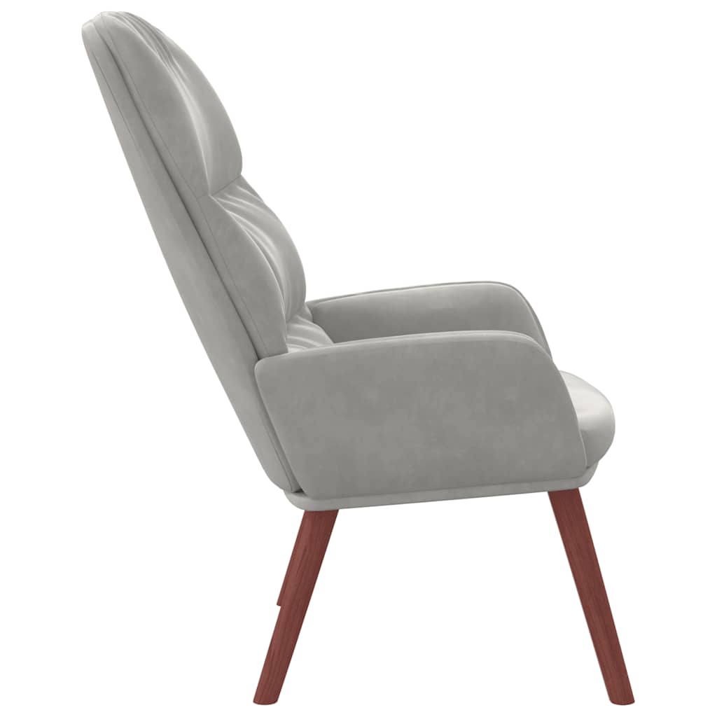 vidaXL Relaxsessel Hellgrau Samt