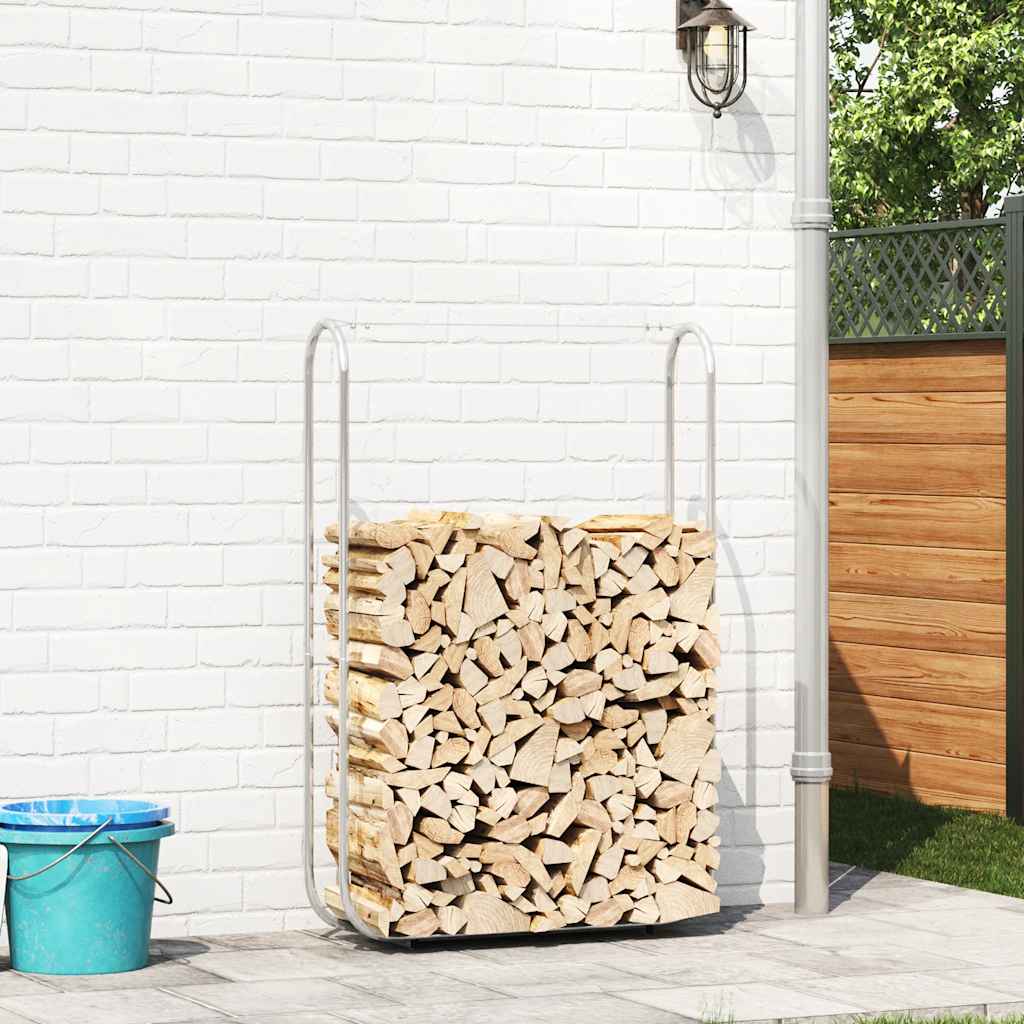 vidaXL Kaminholzregal 100x25x150 cm Stahl verzinkt