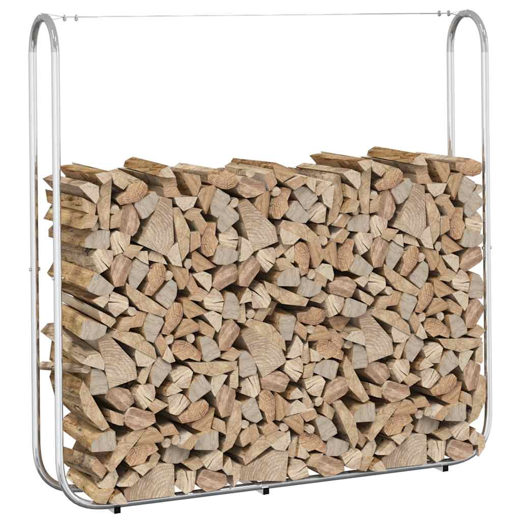 vidaXL Kaminholzregal 100x25x150 cm Stahl verzinkt