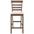vidaXL Barhocker mit Kissen 2 Stk. Braun Massivholz Gummibaum
