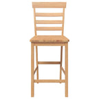 vidaXL Barhocker 2 Stk. Natur Massivholz Gummibaum