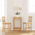 vidaXL Barhocker 2 Stk. Natur Massivholz Gummibaum