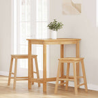vidaXL Barstühle 2 Stk. Massivholz Gummibaum