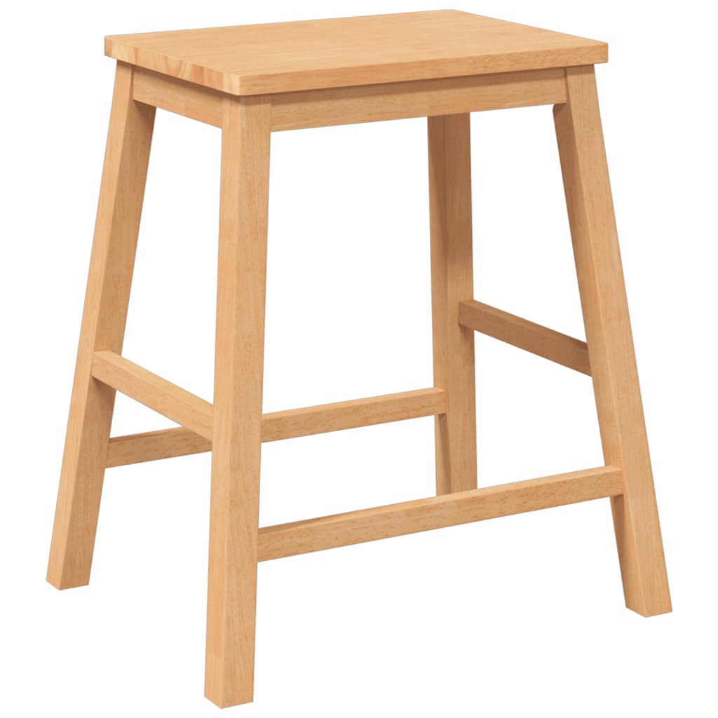 vidaXL Barstühle 2 Stk. Massivholz Gummibaum