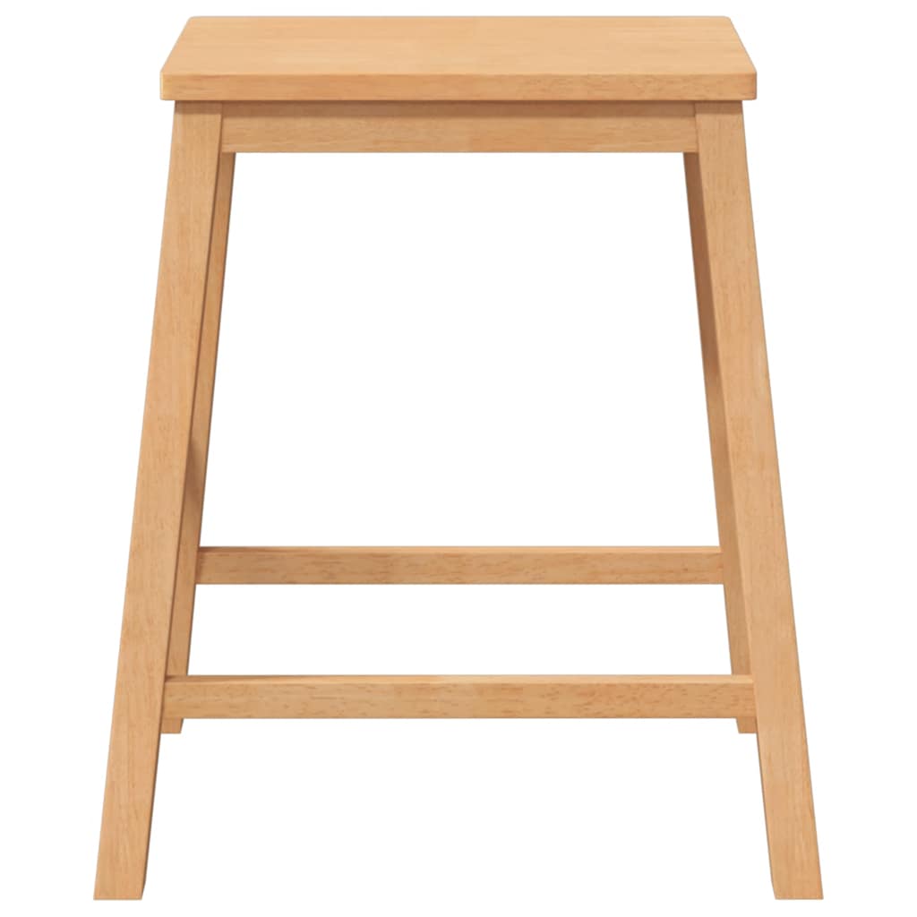 vidaXL Barstühle 2 Stk. Massivholz Gummibaum