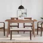 vidaXL Bank 90 cm Braun Massivholz Gummibaum