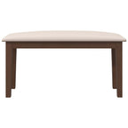 vidaXL Bank 90 cm Braun Massivholz Gummibaum