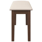 vidaXL Bank 90 cm Braun Massivholz Gummibaum