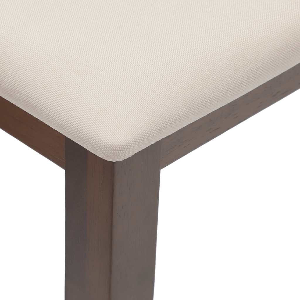 vidaXL Bank 90 cm Braun Massivholz Gummibaum