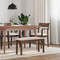 vidaXL Bank 90 cm Braun Massivholz Gummibaum