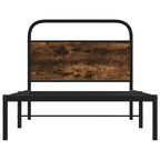 vidaXL Bettgestell ohne Matratze 90x190 cm Räuchereiche Holzwerkstoff