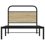 vidaXL Bettgestell ohne Matratze 90x190 cm Sonoma-Eiche Holzwerkstoff