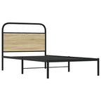 vidaXL Bettgestell ohne Matratze 90x190 cm Sonoma-Eiche Holzwerkstoff