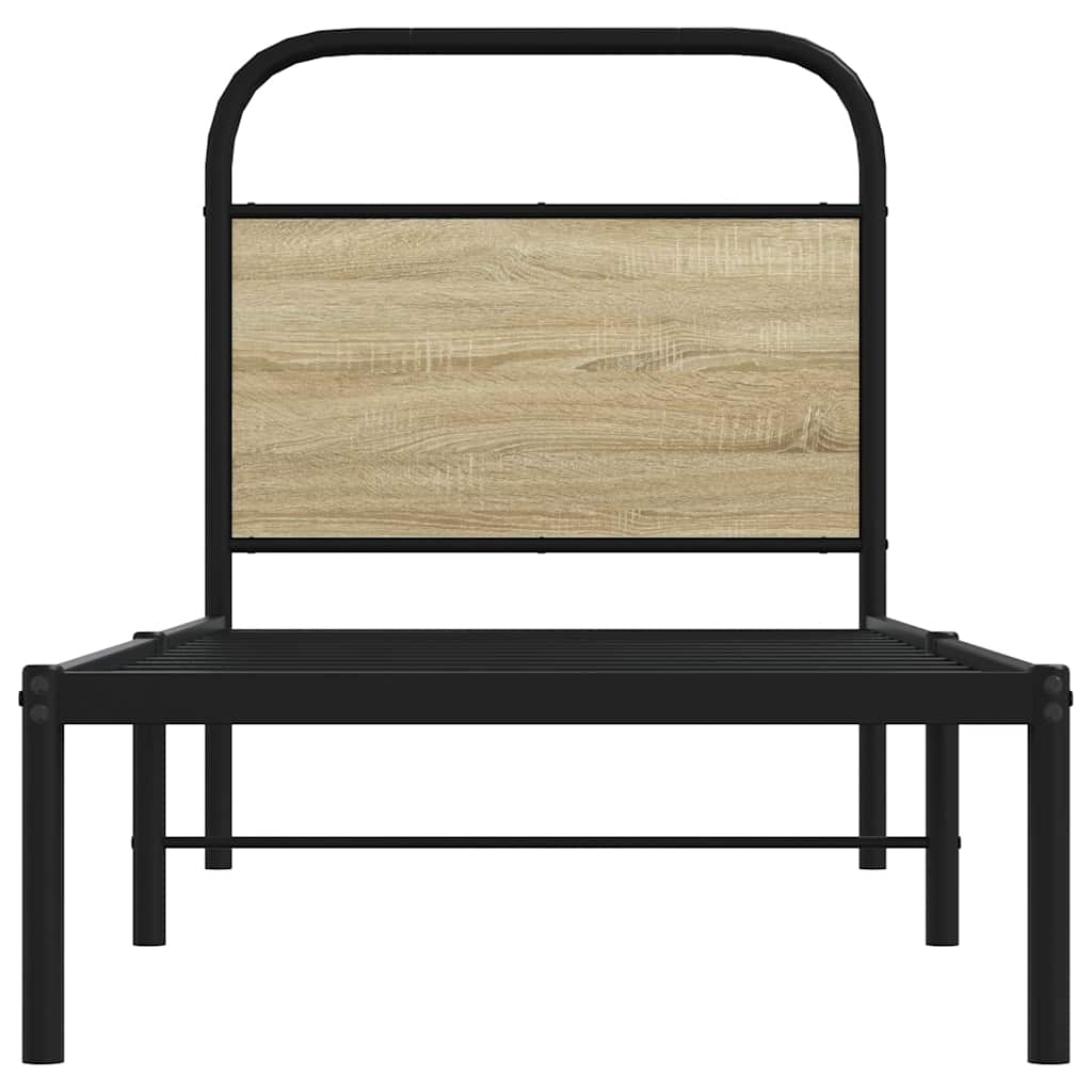 vidaXL Ersatz-Kopfteil Sonoma-Eiche 75 cm Stahl und Holzwerkstoff