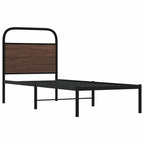 vidaXL Bettgestell ohne Matratze 75x190 cm Braun Eichen-Optik