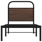 vidaXL Bettgestell ohne Matratze 75x190 cm Braun Eichen-Optik