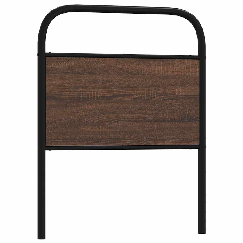 vidaXL Ersatz-Kopfteil Braun Eichen-Optik 75 cm Stahl und Holzwerkstoff