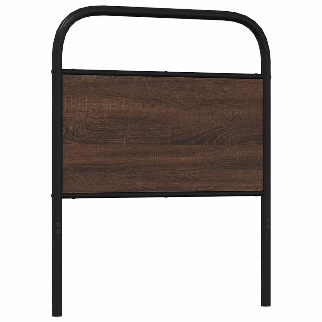 vidaXL Ersatz-Kopfteil Braun Eichen-Optik 75 cm Stahl und Holzwerkstoff