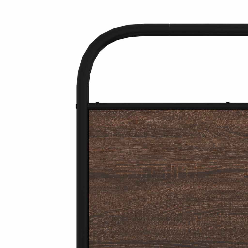 vidaXL Ersatz-Kopfteil Braun Eichen-Optik 75 cm Stahl und Holzwerkstoff