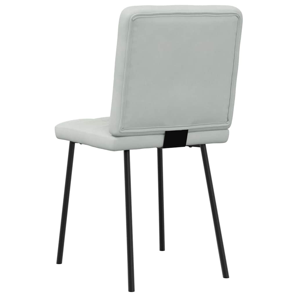 vidaXL Esszimmerstühle 4 Stk. Hellgrau Samt