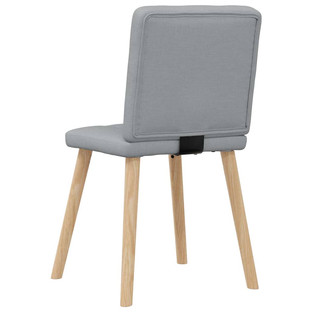 vidaXL Esszimmerstühle 4 Stk. Hellgrau Stoff