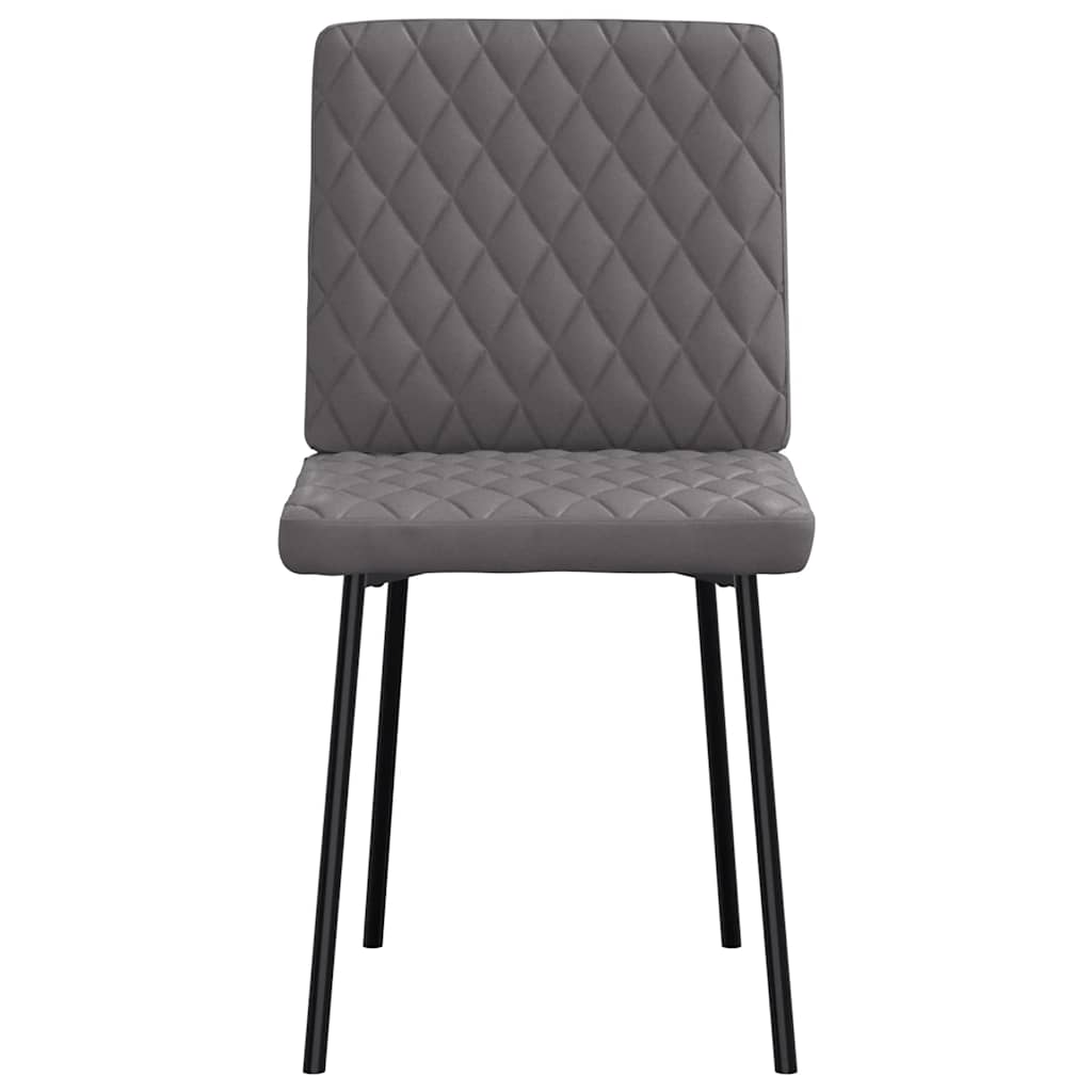 vidaXL Esszimmerstühle 4 Stk. Grau Kunstleder
