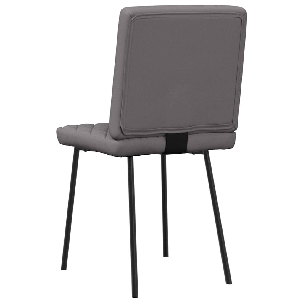 vidaXL Esszimmerstühle 4 Stk. Grau Kunstleder