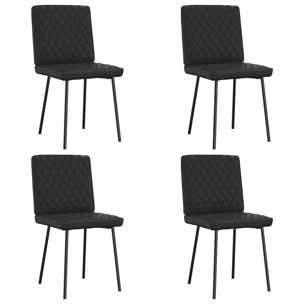 vidaXL Esszimmerstühle 4 Stk. Grau Kunstleder