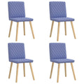 vidaXL Esszimmerstühle 4 Stk. Jeansblau Stoff
