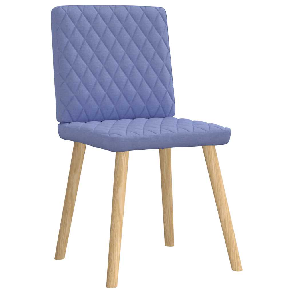 vidaXL Esszimmerstühle 4 Stk. Jeansblau Stoff