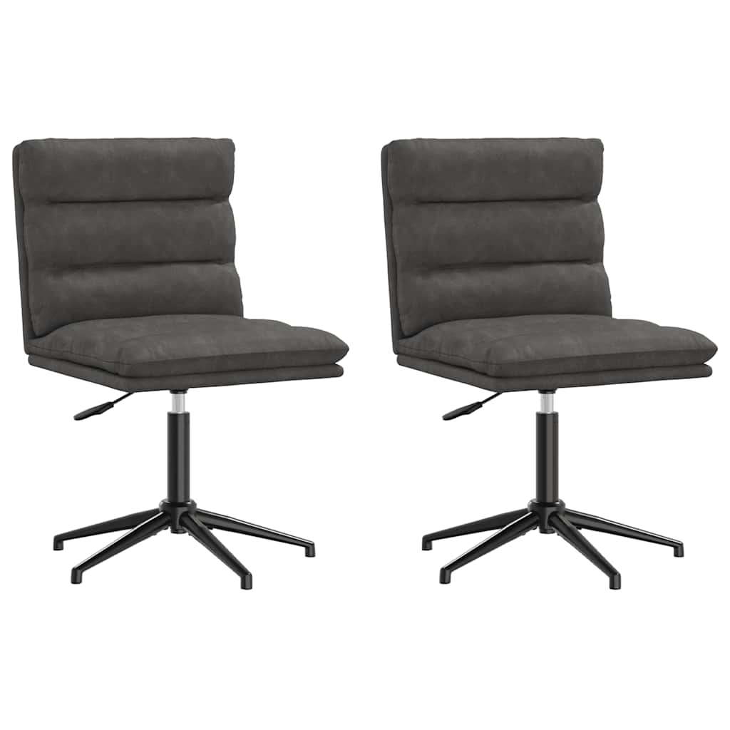vidaXL Esszimmerstühle 2 Stk. Schwarz Kunstleder
