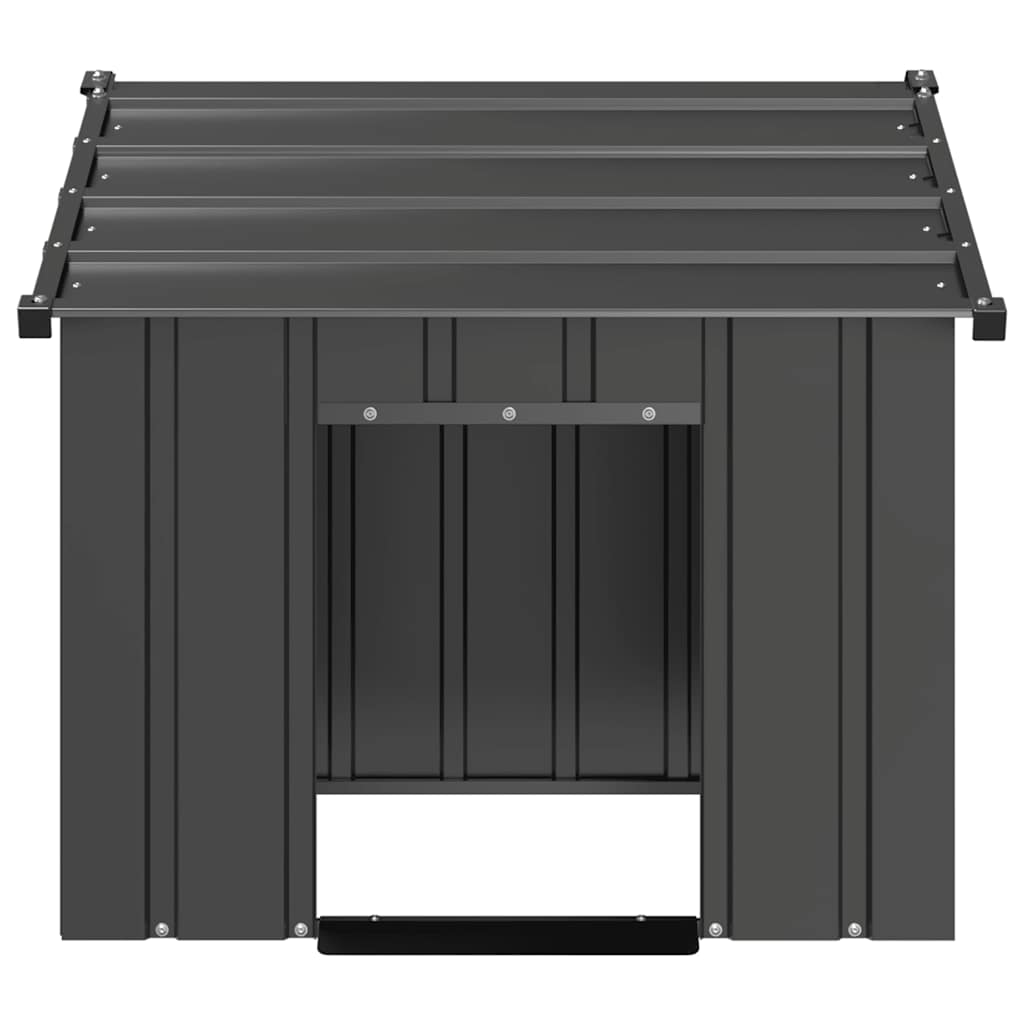 vidaXL Hundehütte mit Dach 85x107x81 cm Verzinkter Stahl