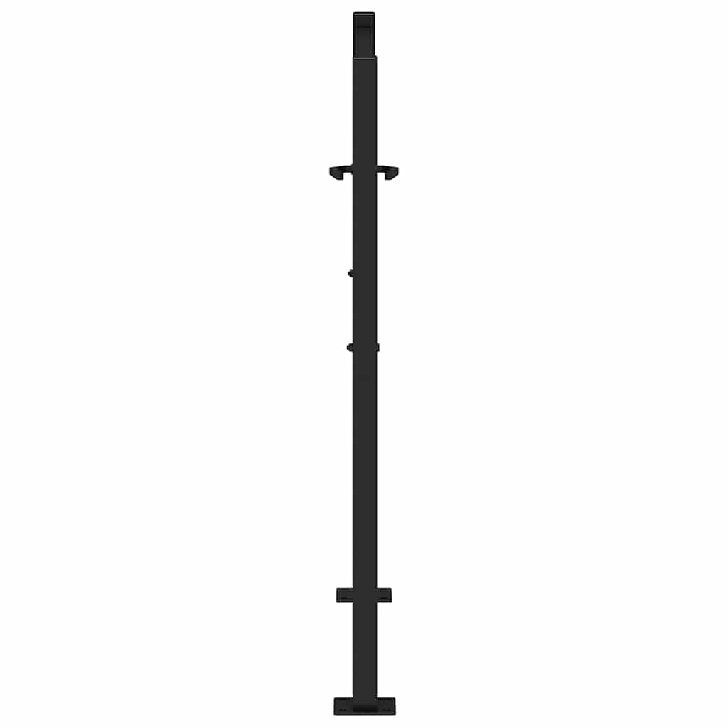 vidaXL Gartentor Schwarz 100x100 cm Stahl Lichtdesign