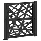 vidaXL Gartentor Schwarz 100x100 cm Stahl Lichtdesign